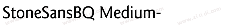 StoneSansBQ Medium字体转换